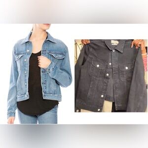 NWT CQY $396 Black Denim Jacket (review other photos) Size S